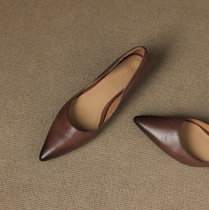 Authentic Leather Arla Flat Shoes