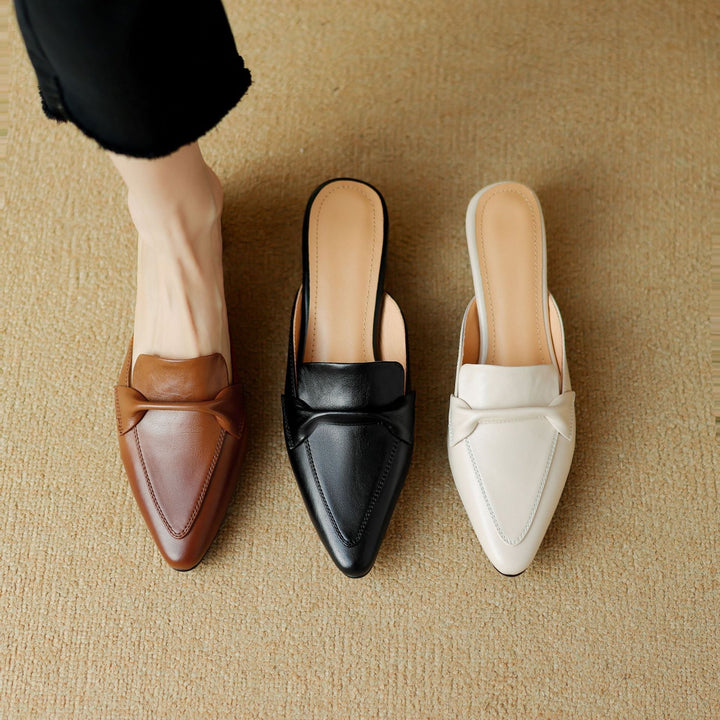Marloe Sleek Pointed Leather Mules