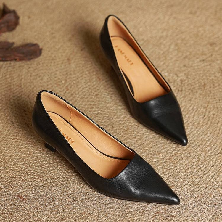 Serane Genuine Leather High Heels