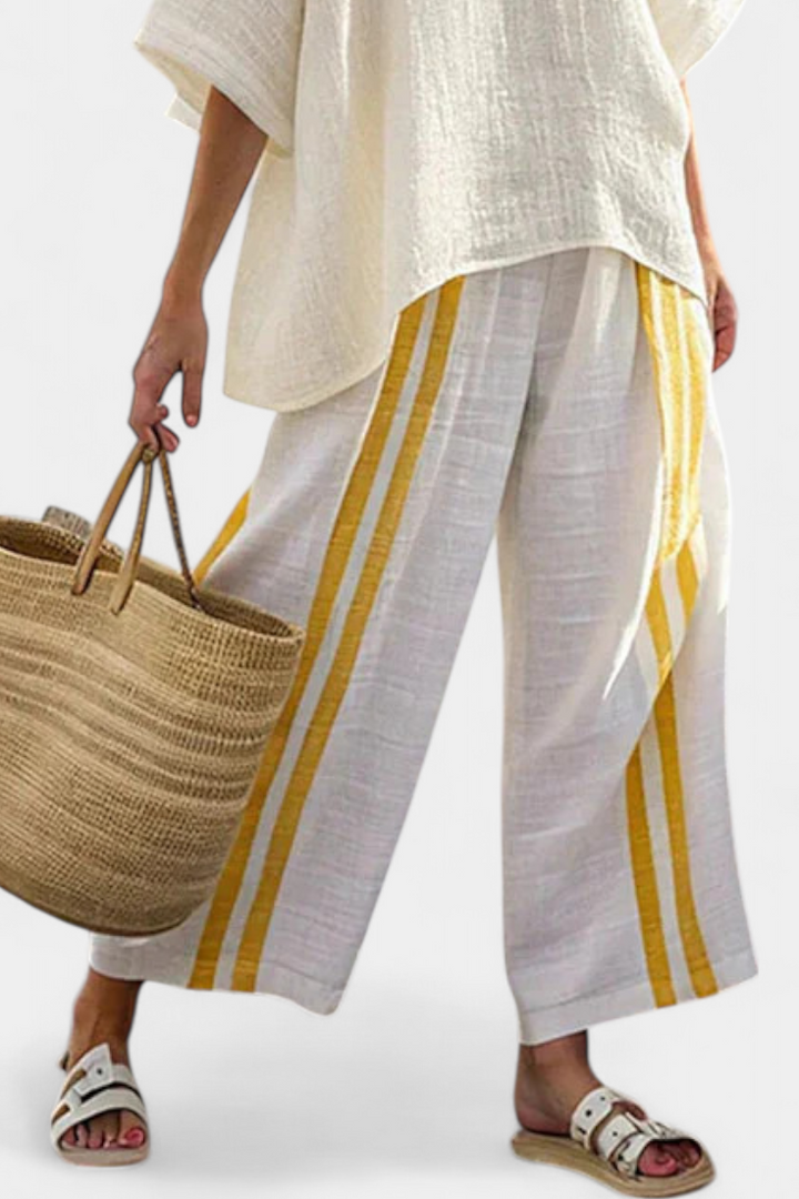 Anselor | Linen Set with Yellow Accents