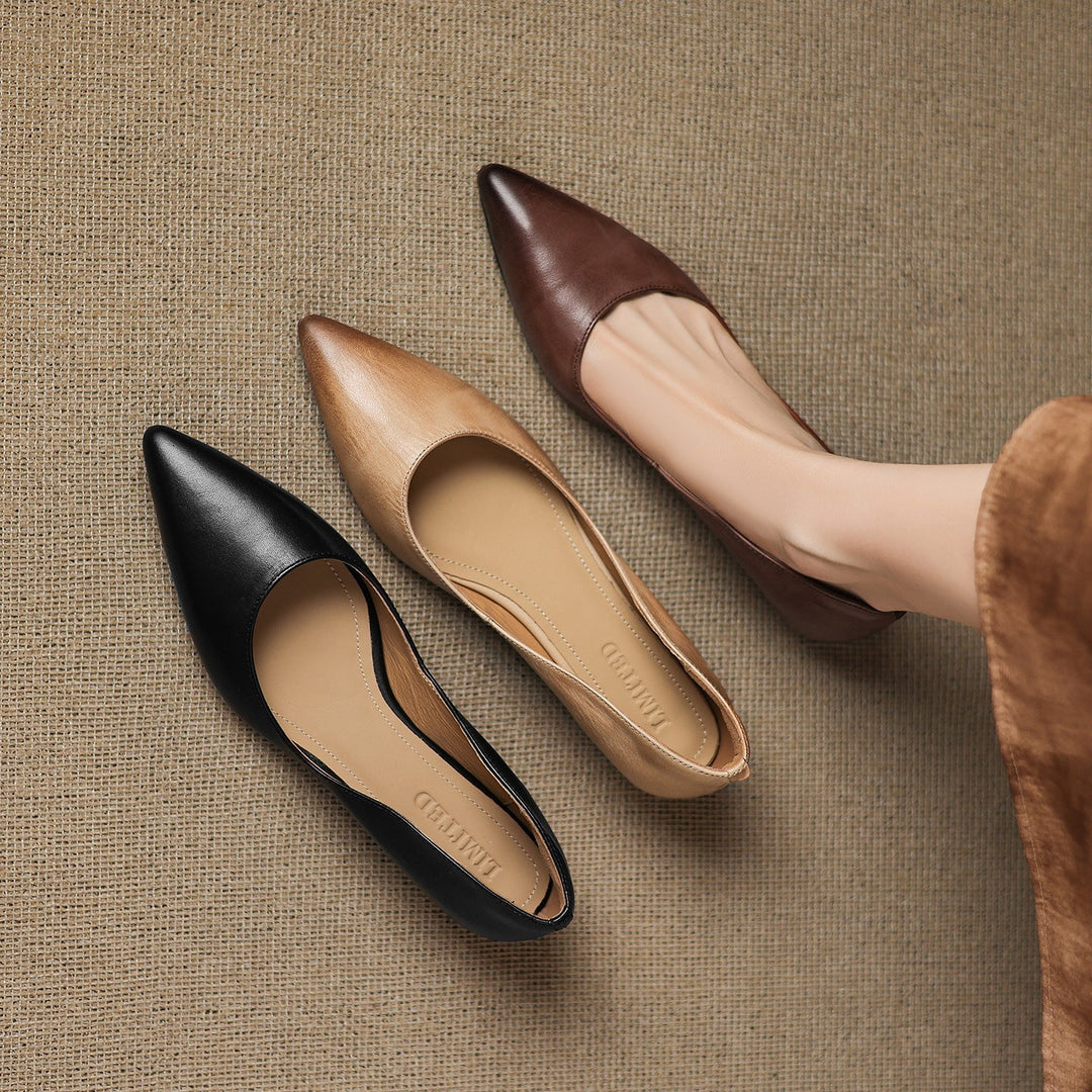 Authentic Leather Arla Flat Shoes