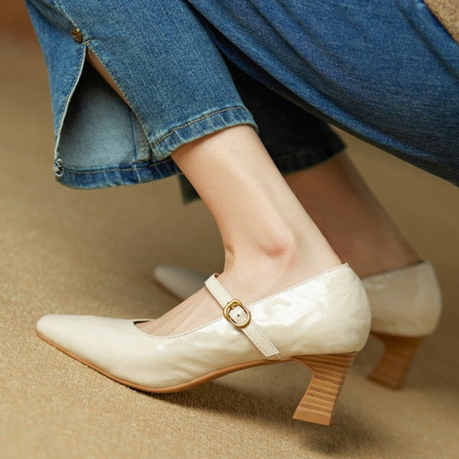 Orvane Leather Mary Jane Pumps