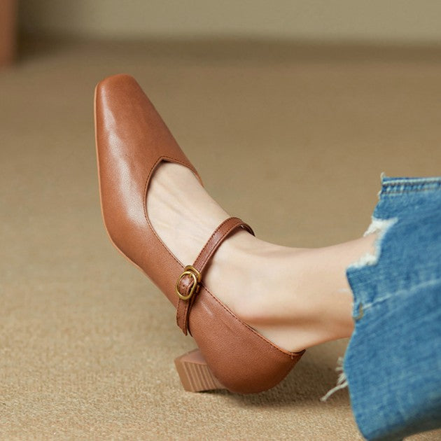 Orvane Leather Mary Jane Pumps