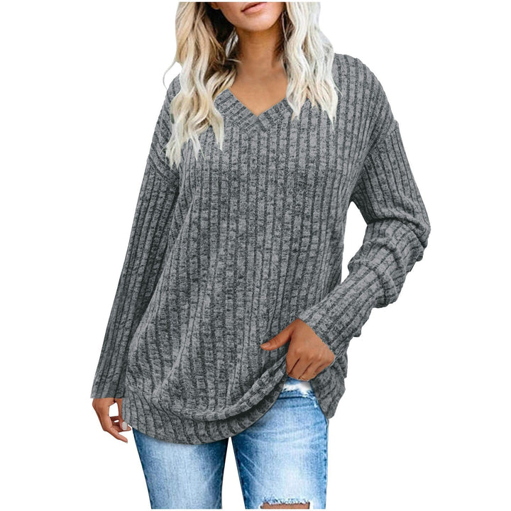 EVELYN™ | Women's Oversized Knit Sweater with Lightweight V-Neck