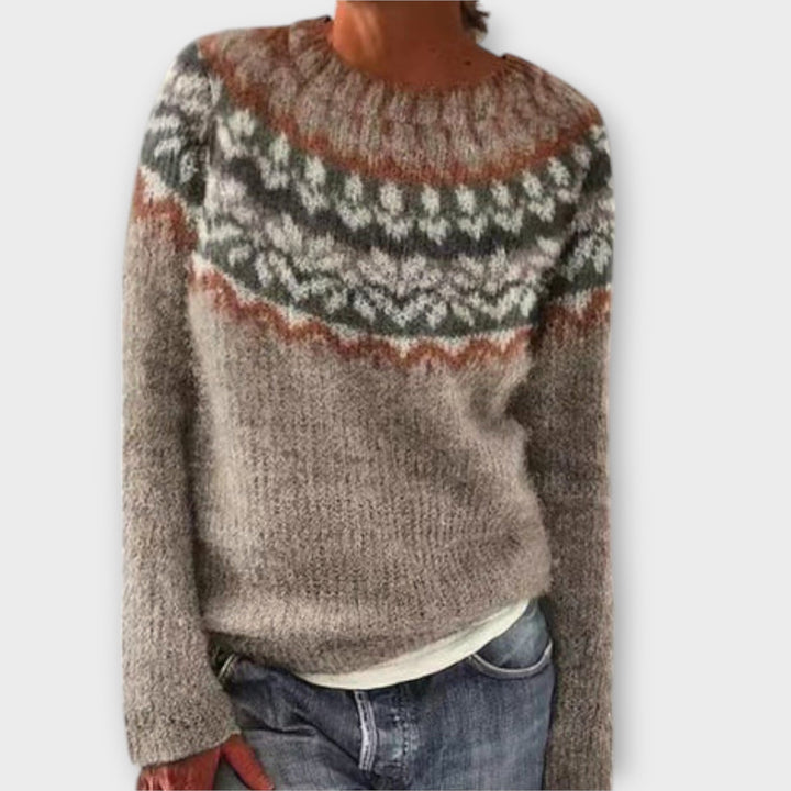 Vintage-Inspired Women's Knitted Sweater