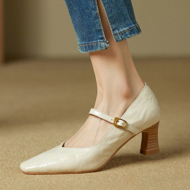 Orvane Leather Mary Jane Pumps