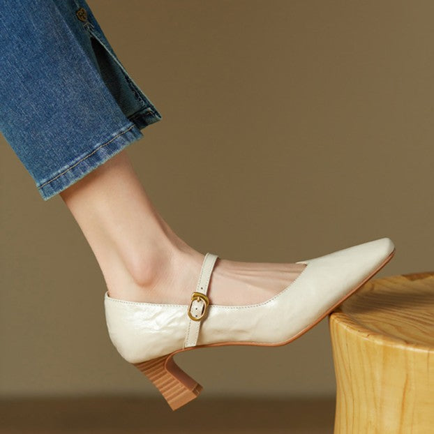 Orvane Leather Mary Jane Pumps