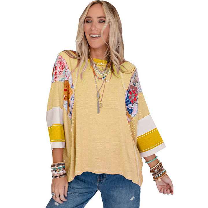 BAILEY™ – Breezy Patchwork Batwing Blouse