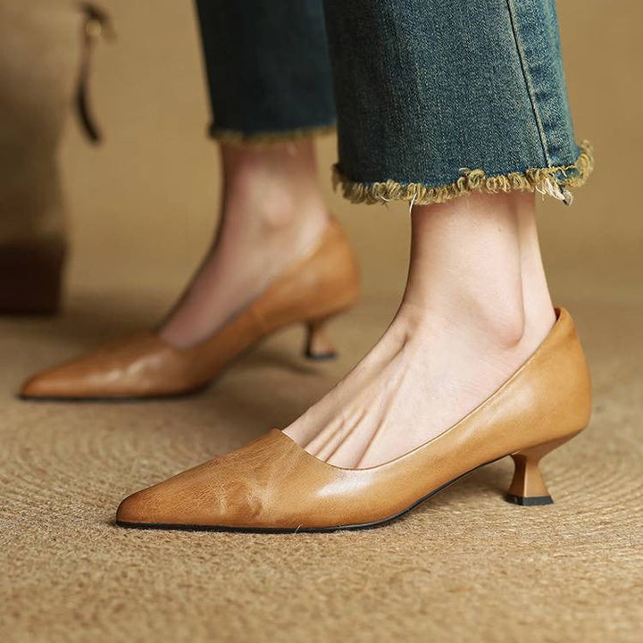 Serane Genuine Leather High Heels