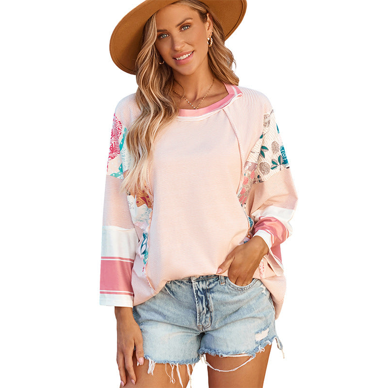 BAILEY™ – Breezy Patchwork Batwing Blouse