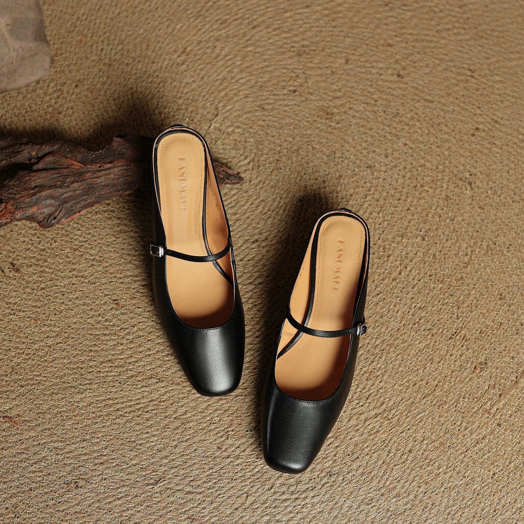 Meyra Leather Slip-On Mules