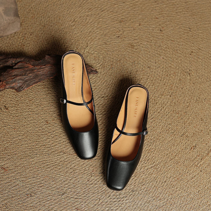 Meyra Leather Slip-On Mules