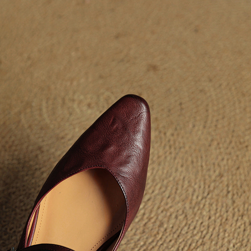Thea Authentic Leather Slides