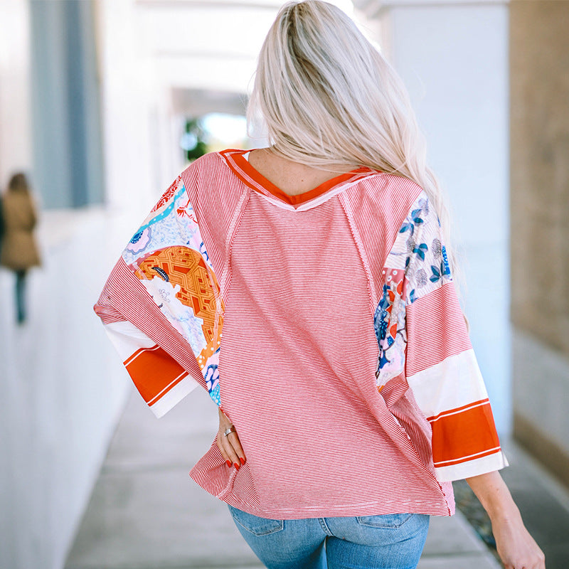 BAILEY™ – Breezy Patchwork Batwing Blouse