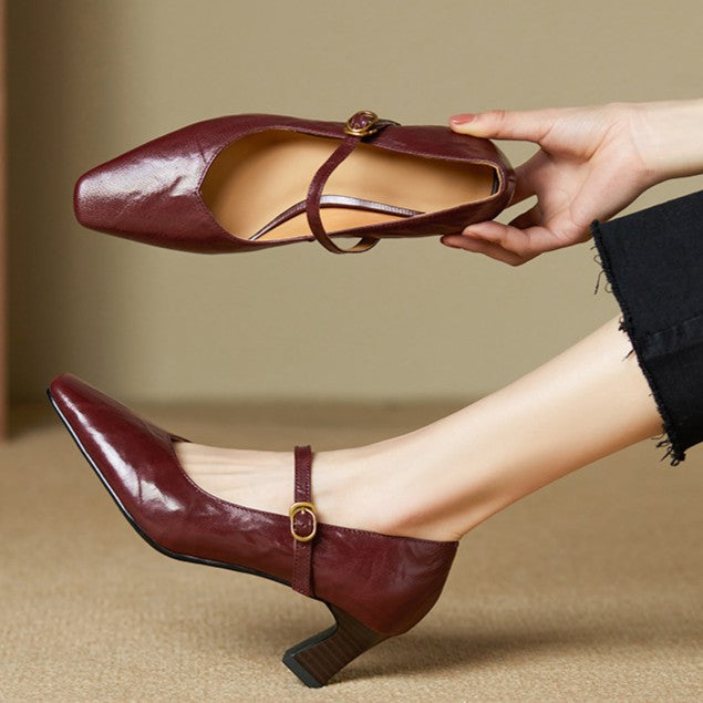 Orvane Leather Mary Jane Pumps