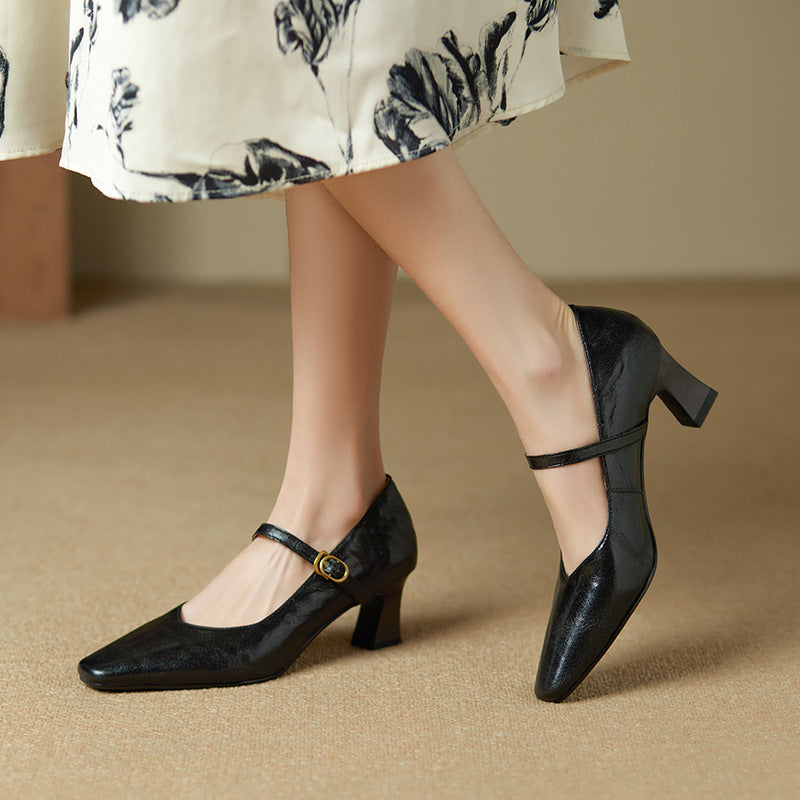 Orvane Leather Mary Jane Pumps
