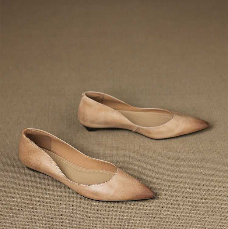 Authentic Leather Arla Flat Shoes
