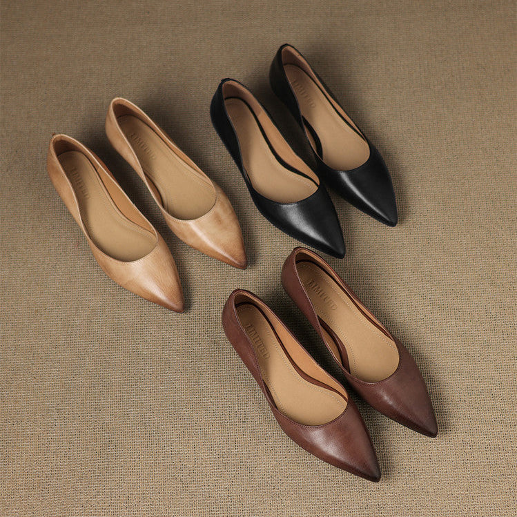 Authentic Leather Arla Flat Shoes