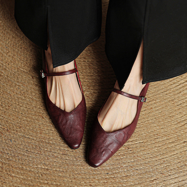 Thea Authentic Leather Slides