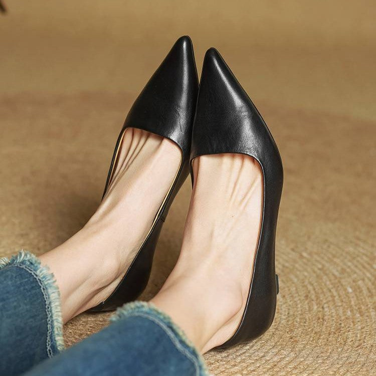 Serane Genuine Leather High Heels