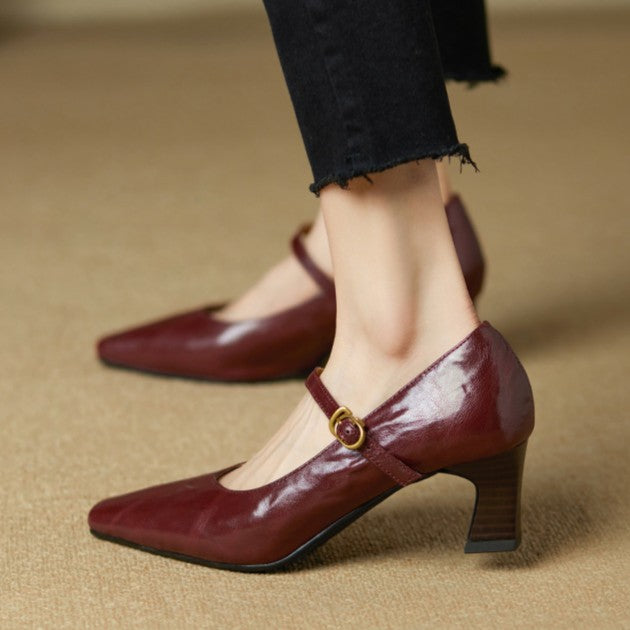 Orvane Leather Mary Jane Pumps