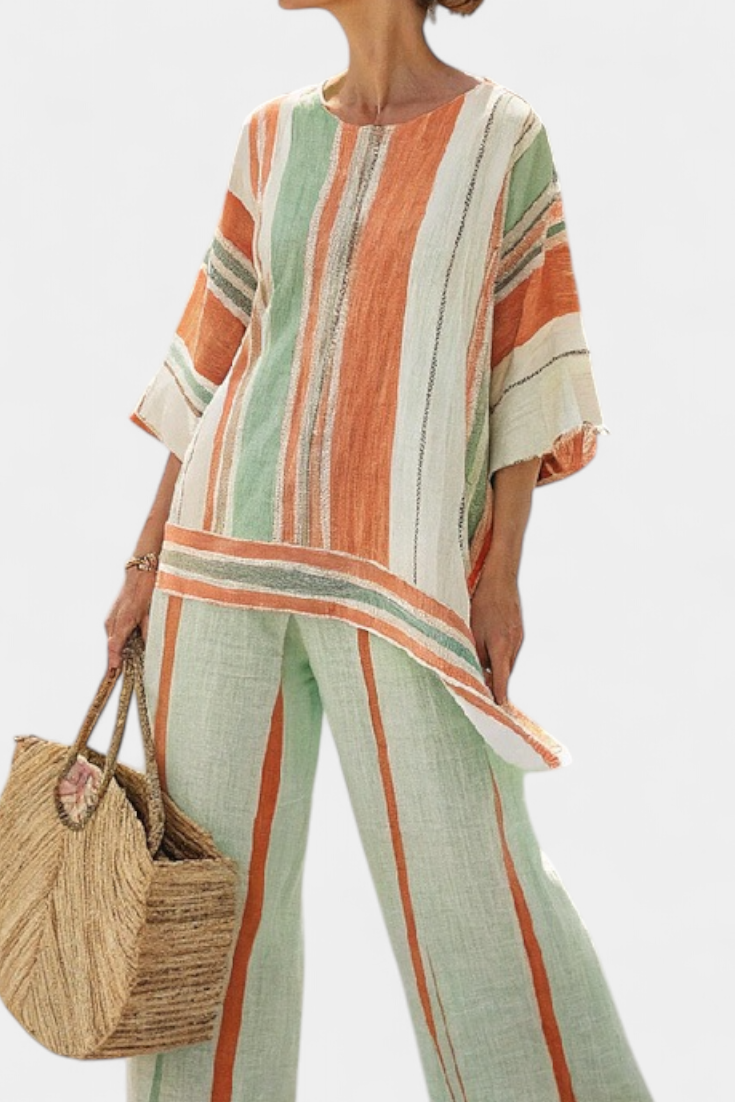 Bellmere | Chic Asymmetrical Top with Wide-Leg Trousers