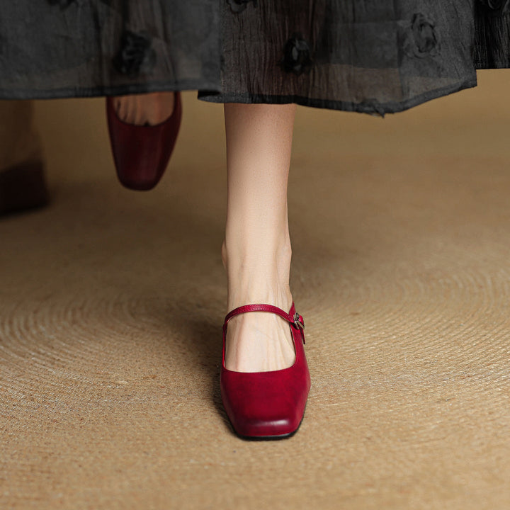 Meyra Leather Slip-On Mules