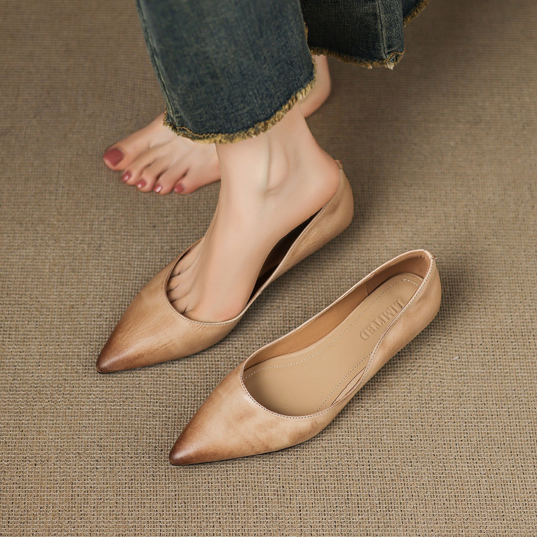Authentic Leather Arla Flat Shoes