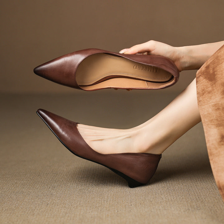 Authentic Leather Arla Flat Shoes