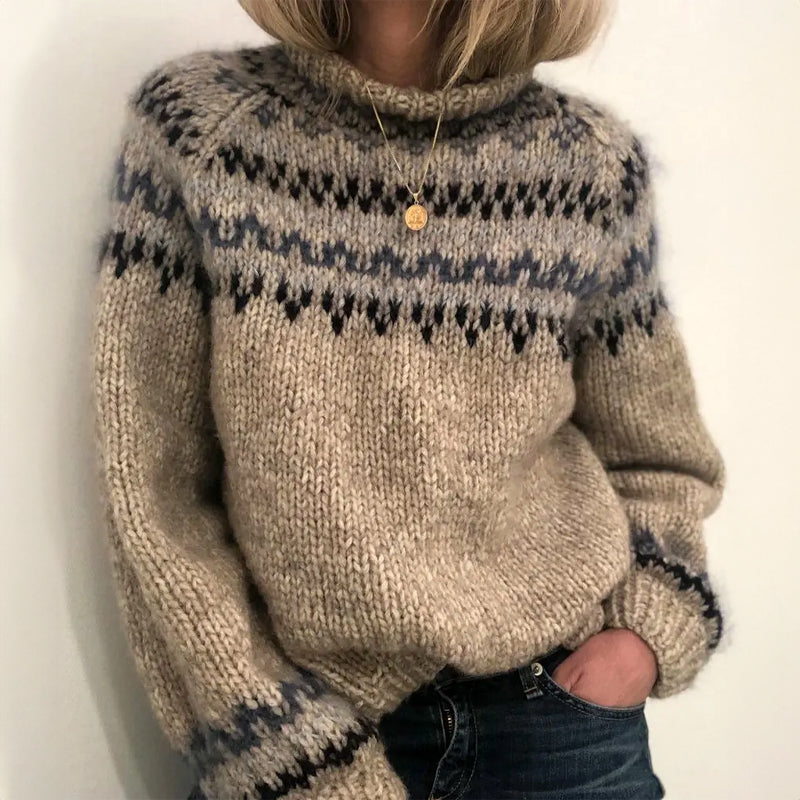 Warm Nordic-Inspired Women's Sweater