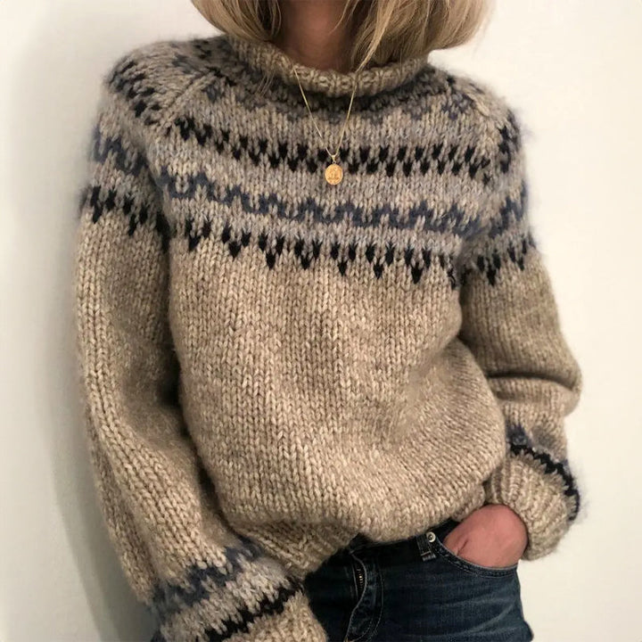Warm Nordic-Inspired Women's Sweater