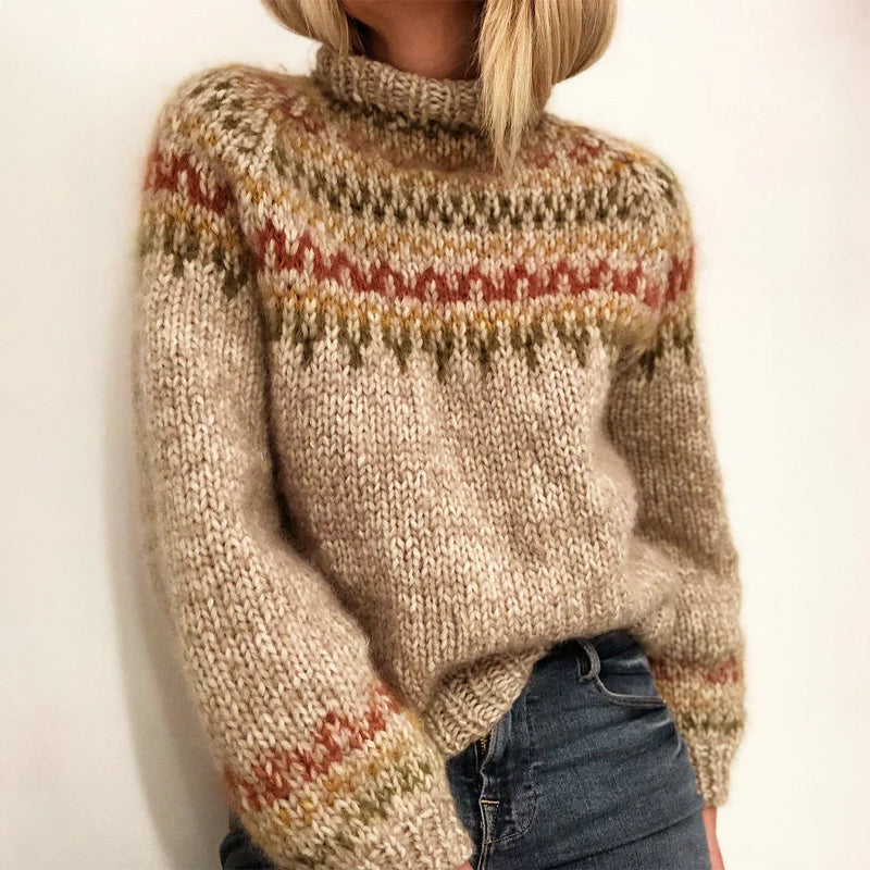 Warm Nordic-Inspired Women's Sweater