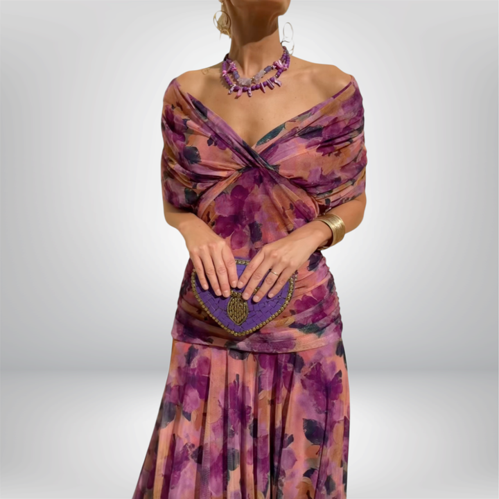 Eloria | Chic Women's Floral Maxi Dress | Romantic Long Sleeve Design