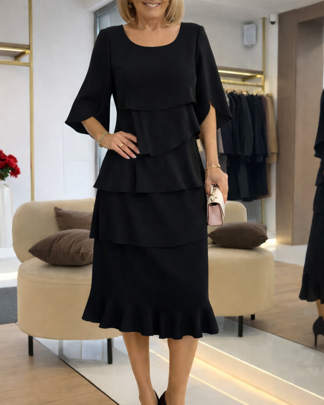 Patricia | Chic Ruffle Dress for Elegant Comfort