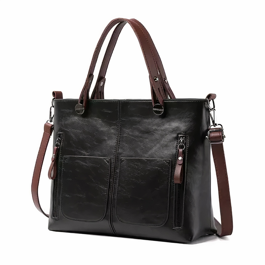 Nancy - Classic Leather Shoulder Bag with Timeless Elegance