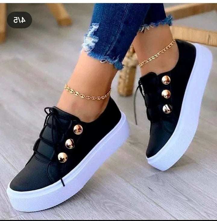 Serena | Orthopedic Round-Toe Platform Sneakers™