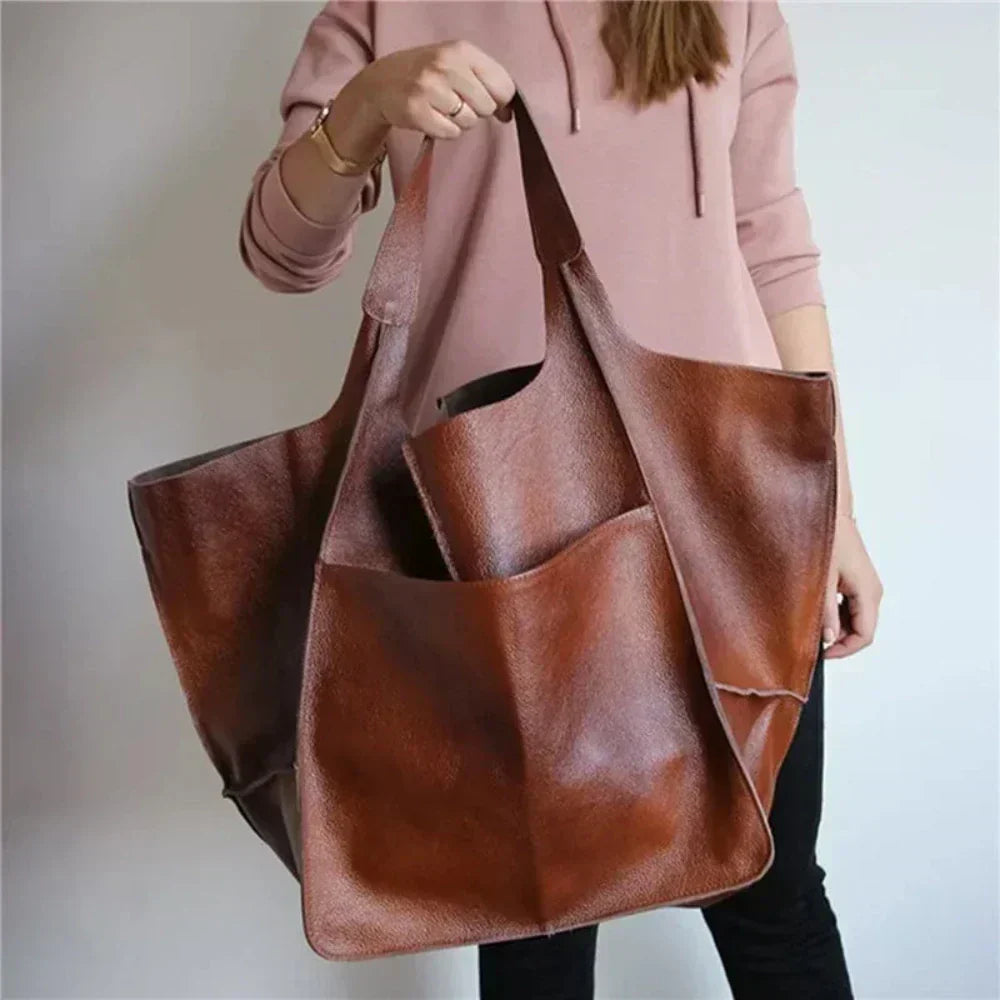 Ruth - Classic Elegance Leather Tote Bag
