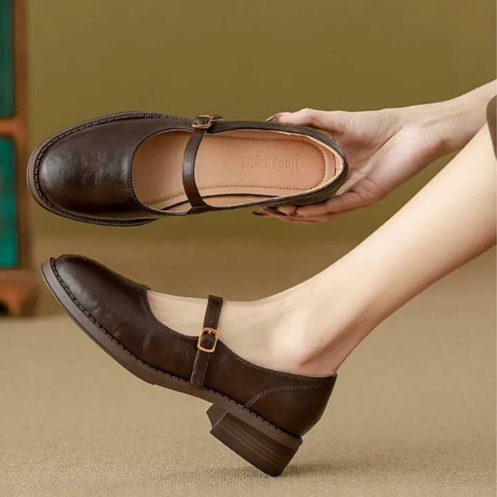 Timeless Leather Mary Jane Comfort Shoes