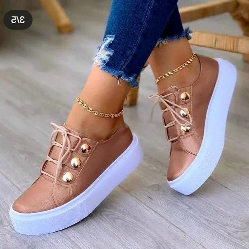 Serena | Orthopedic Round-Toe Platform Sneakers™