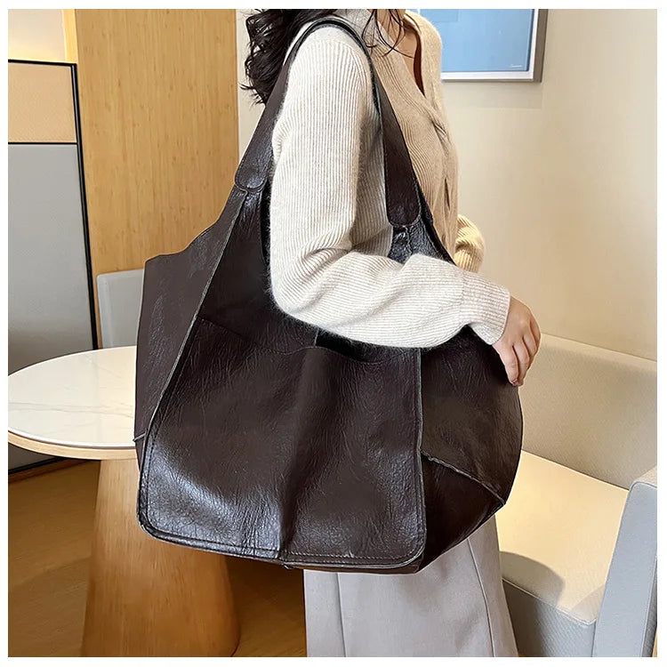 Ruth - Classic Elegance Leather Tote Bag