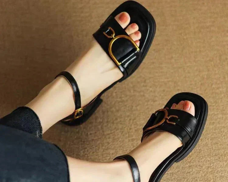 Amara | Flat Sandals with Buckle™