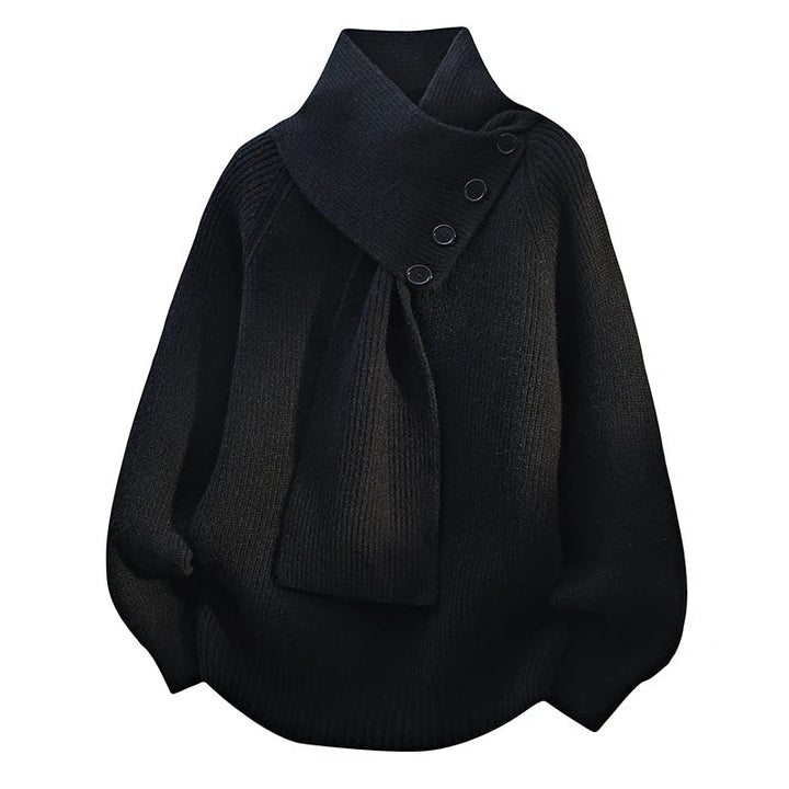 Arielle | Comfy Scarf-Neck Knit Sweater