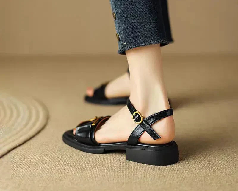 Amara | Flat Sandals with Buckle™