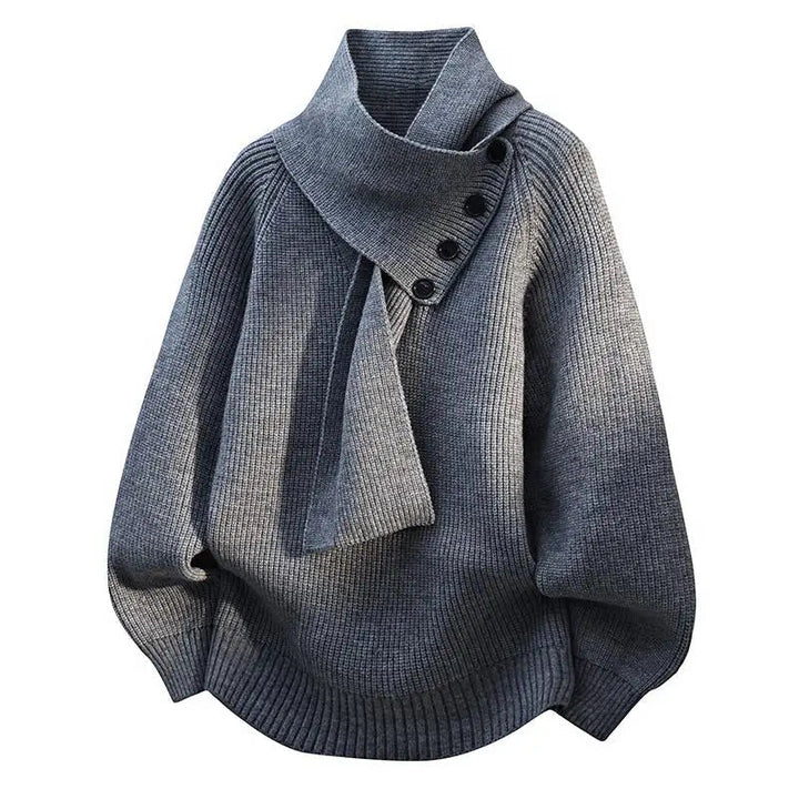 Arielle | Comfy Scarf-Neck Knit Sweater