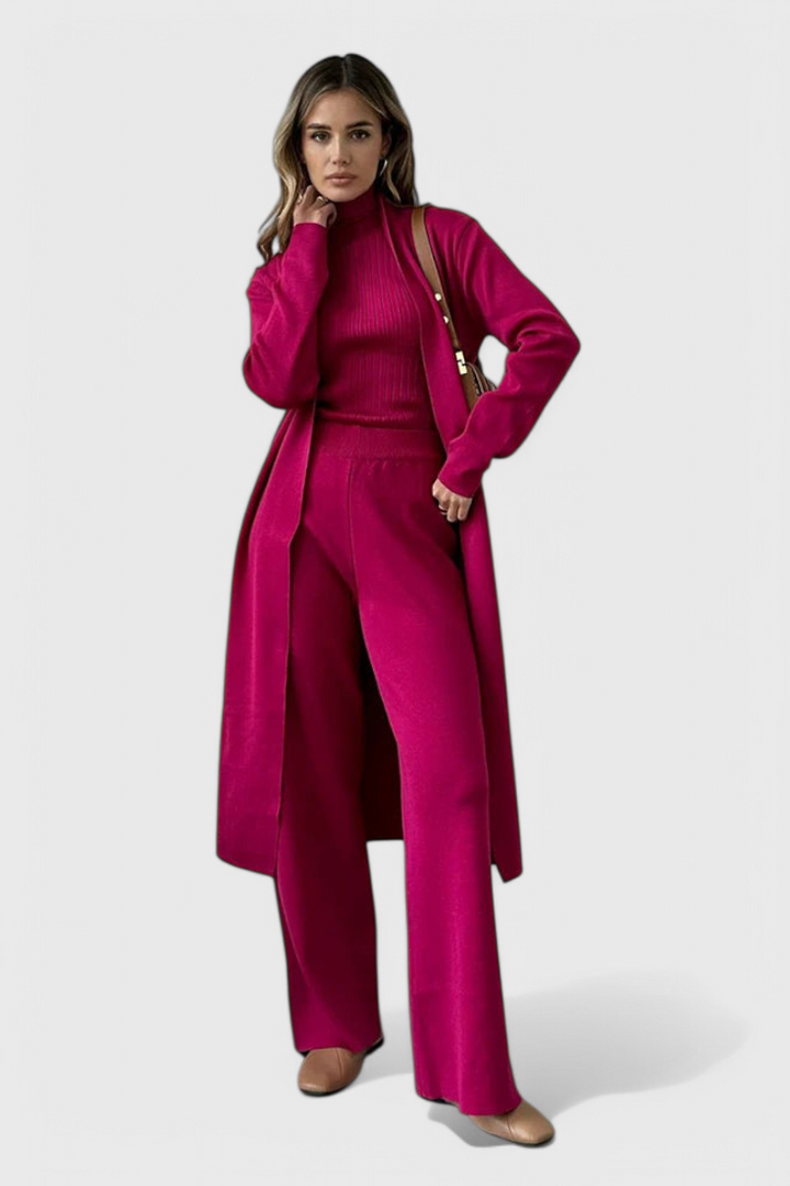 Chic 3-Piece Soft Knit Set by Mahalia