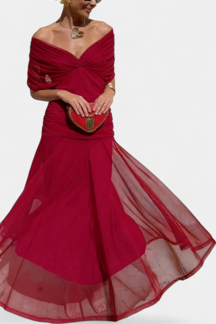 Alondra™ V-Neck Long Floral Dress