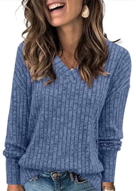 EVELYN™ | Women's Oversized Knit Sweater with Lightweight V-Neck