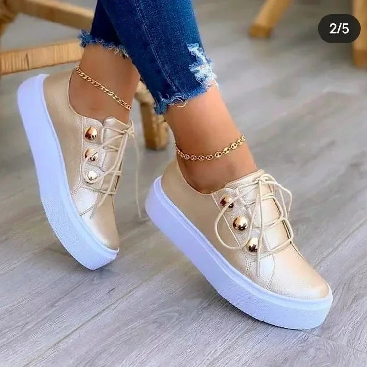 Serena | Orthopedic Round-Toe Platform Sneakers™