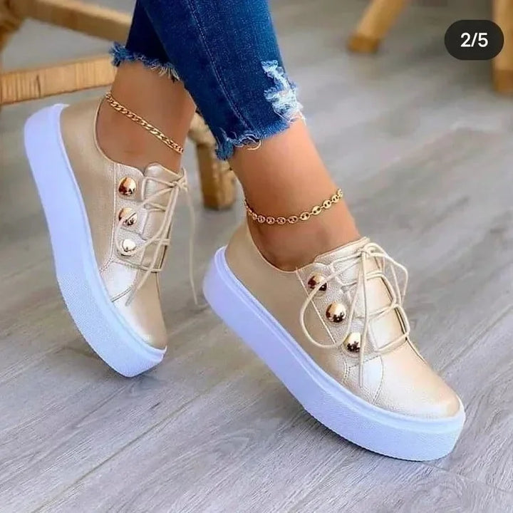 Serena | Orthopedic Round-Toe Platform Sneakers™