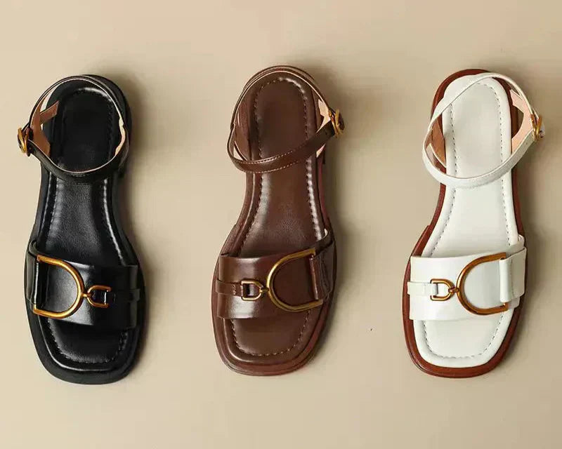 Amara | Flat Sandals with Buckle™